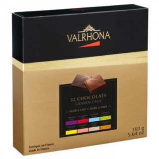 VALRHONA 32 CHOCOLATS GRANDS CRUS 160gr
